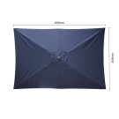 Parasol rectangulaire Seville 2x3m bleu marine - Bolero