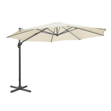 Parasol déporté professionnel Venice crème 3,5 m - Bolero
