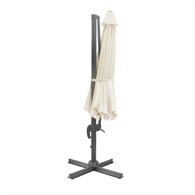 Parasol déporté professionnel Venice crème 3,5 m - Bolero