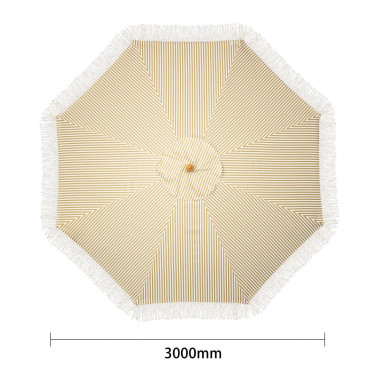 Parasol rond à rayures Sicile 2,5m - Bolero
