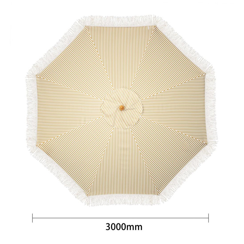 Parasol rond à rayures Sicile 2,5m - Bolero