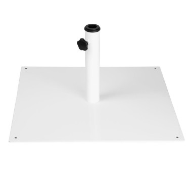 Pied de parasol plat en métal blanc 18kg - Bolero
