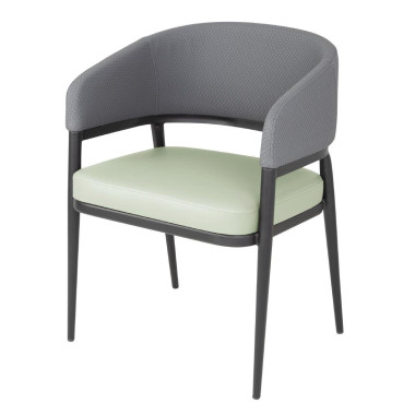 Fauteuils d'intérieur Meridian gris / pistache (lot de 2) - Bolero