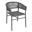 Fauteuils en corde grise tressée Florence (lot de 2) - Bolero