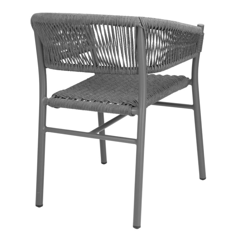 Fauteuils en corde grise tressée Florence (lot de 2) - Bolero