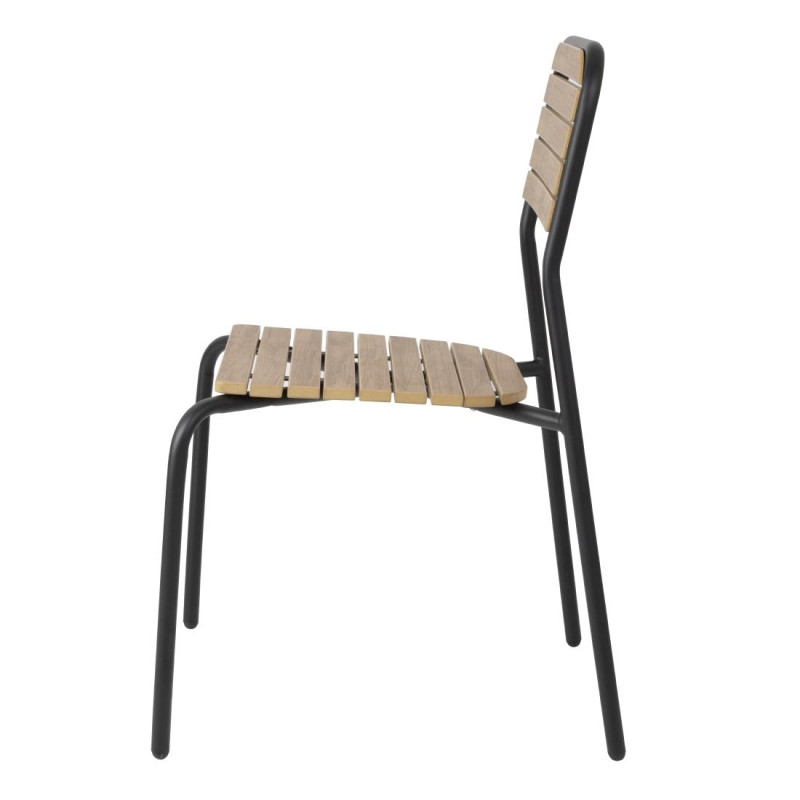 Chaises d'extérieur effet bois Santorini (lot de 4) - Bolero