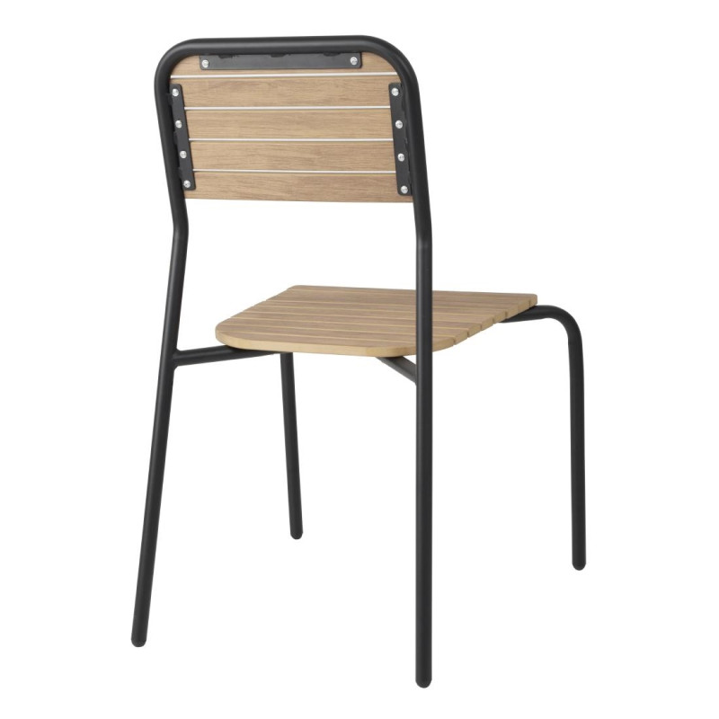 Chaises d'extérieur effet bois Santorini (lot de 4) - Bolero