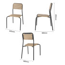 Chaises d'extérieur effet bois Santorini (lot de 4) - Bolero