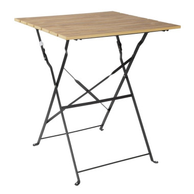 Table de terrasse carrée Perth effet bois - Bolero