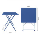 Table de terrasse carrée Perth bleu marine foncé - Bolero