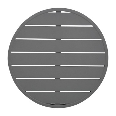 Plateau de table rond en aluminium gris foncé 580 mm - Bolero