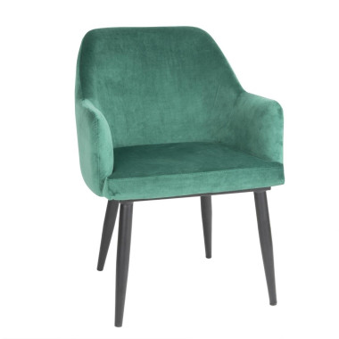 Chaises en velours Lia vertes (lot de 2) - Bolero