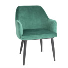 Chaises en velours Lia vertes (lot de 2) - Bolero