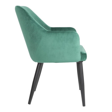 Chaises en velours Lia vertes (lot de 2) - Bolero