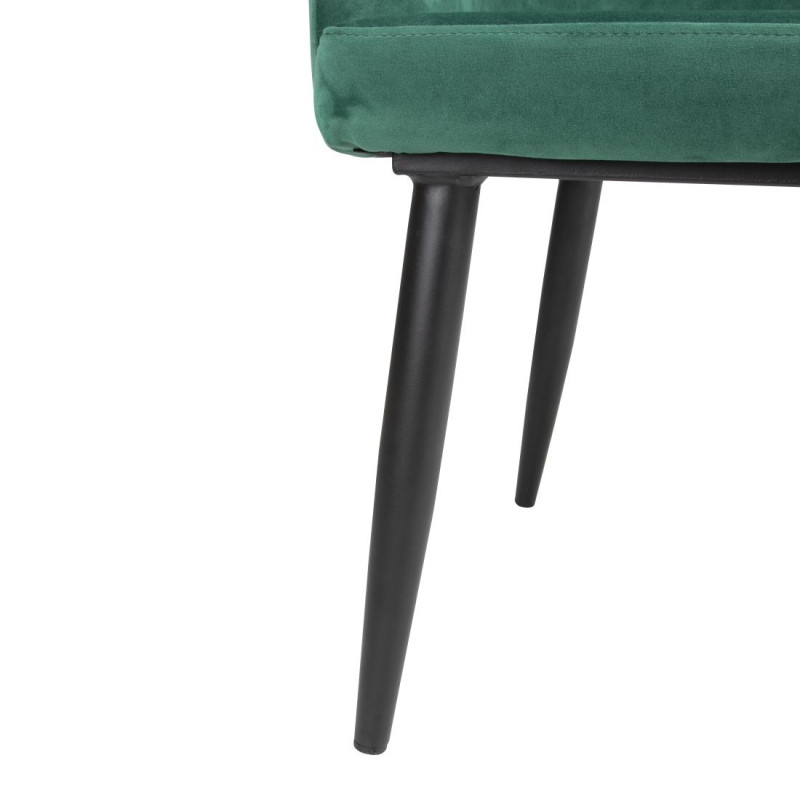 Chaises en velours Lia vertes (lot de 2) - Bolero