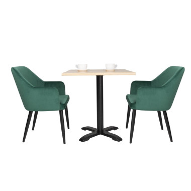 Chaises en velours Lia vertes (lot de 2) - Bolero