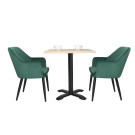 Chaises en velours Lia vertes (lot de 2) - Bolero