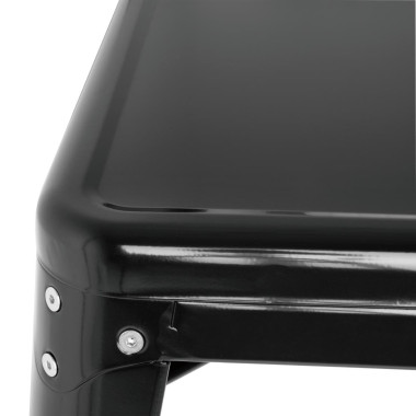 Table carrée en acier noir Bistro 668mm - Bolero