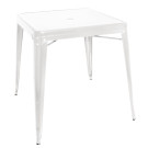 Table carrée en acier blanc Bistro 668mm - Bolero