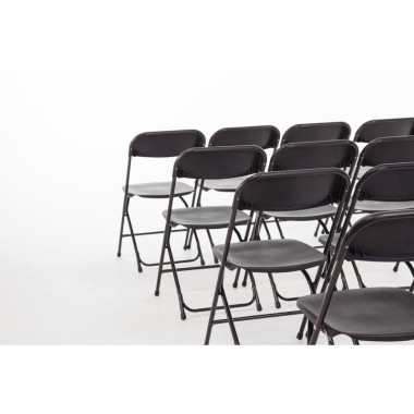 Chaises pliantes noires (Lot de 10) - Bolero