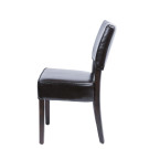 Chaises confortables en simili cuir marron foncé (Lot de 2) - Bolero