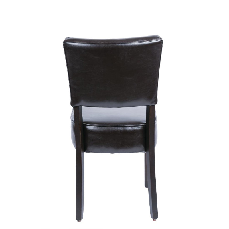 Chaises confortables en simili cuir marron foncé (Lot de 2) - Bolero