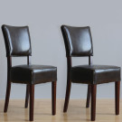 Chaises confortables en simili cuir marron foncé (Lot de 2) - Bolero