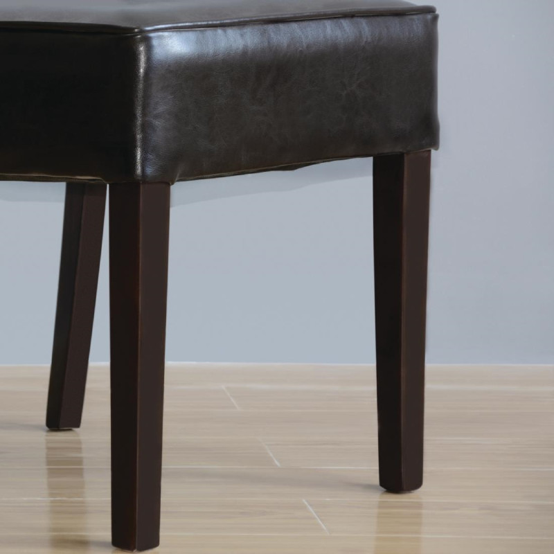 Chaises confortables en simili cuir marron foncé (Lot de 2) - Bolero