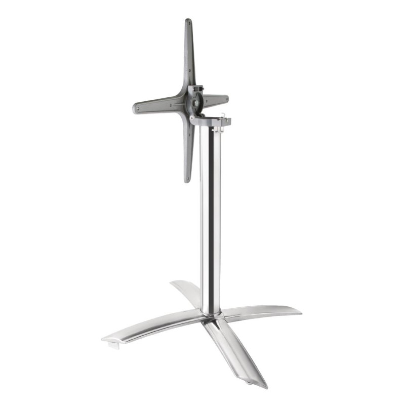 Pied de table à plateau basculant aluminium - Bolero