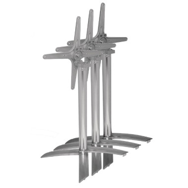 Pied de table à plateau basculant aluminium - Bolero