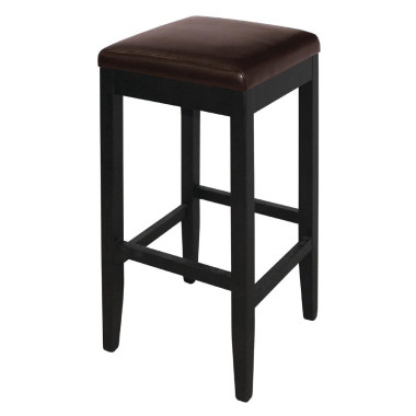 Tabourets de bar haut en simili cuir marron foncé (Lot de 2) - Bolero