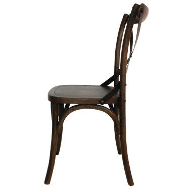 Chaises couleur noyer avec dossier croisé (Lot de 2) - Bolero