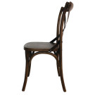 Chaises couleur noyer avec dossier croisé (Lot de 2) - Bolero
