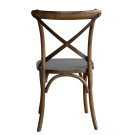 Chaises couleur noyer avec dossier croisé (Lot de 2) - Bolero