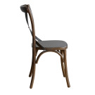 Chaises couleur noyer avec dossier croisé (Lot de 2) - Bolero
