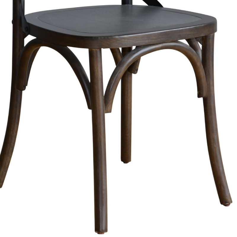 Chaises couleur noyer avec dossier croisé (Lot de 2) - Bolero