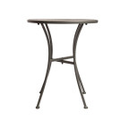 Table bistro ronde en acier ajouré grise 600mm - Bolero