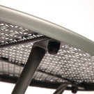 Table bistro ronde en acier ajouré grise 600mm - Bolero