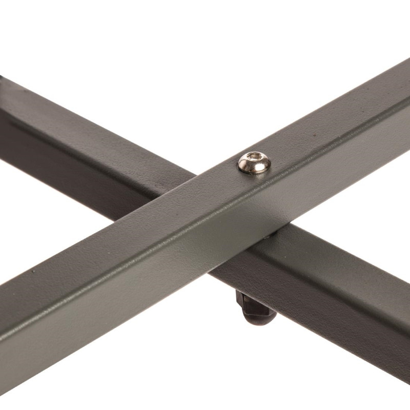 Table bistro ronde en acier ajouré grise 600mm - Bolero