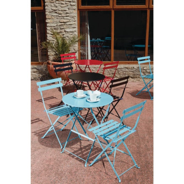 Chaises de terrasse en acier rouges (Lot de 2) - Bolero