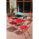 Chaises de terrasse en acier rouges (Lot de 2) - Bolero