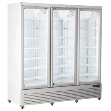 Congélateur 1450L porte vitrée avec éclairage LED 6 étagères serrure et affichage numérique - RFG 1900 - Cool Head  au meilleur 