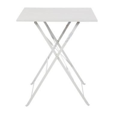 Table de terrasse carrée en acier grise 600mm - Bolero