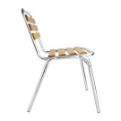 Chaises bistro frêne et aluminium (Lot de 4) - Bolero
