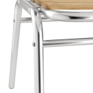 Chaises bistro frêne et aluminium (Lot de 4) - Bolero