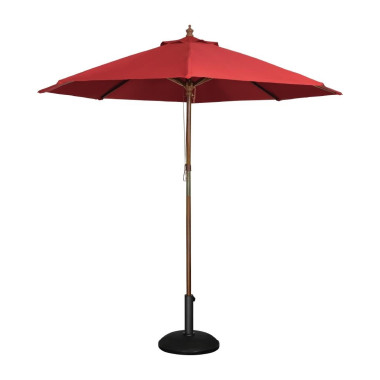 Parasol rond 2,5m rouge - Bolero