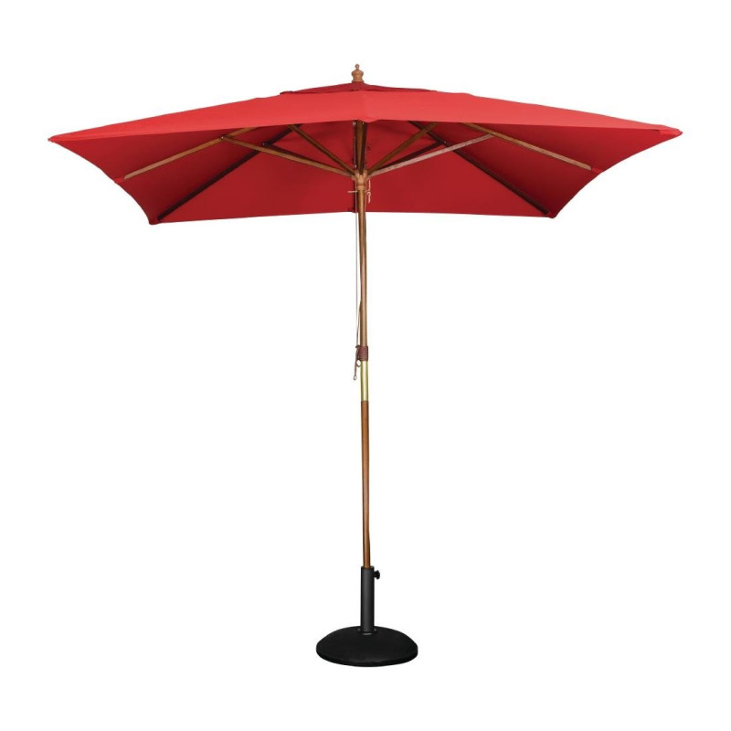 Parasol carré 2,5m rouge - Bolero