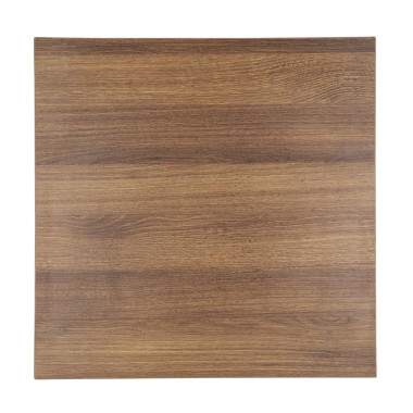 Plateau de table carré 600mm effet bois chêne rustique - Bolero