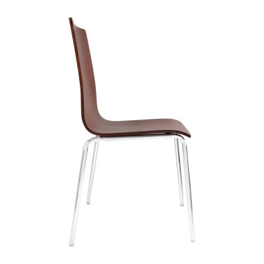 Chaises dossier carré marron foncé (lot de 4) - Bolero