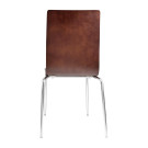 Chaises dossier carré marron foncé (lot de 4) - Bolero
